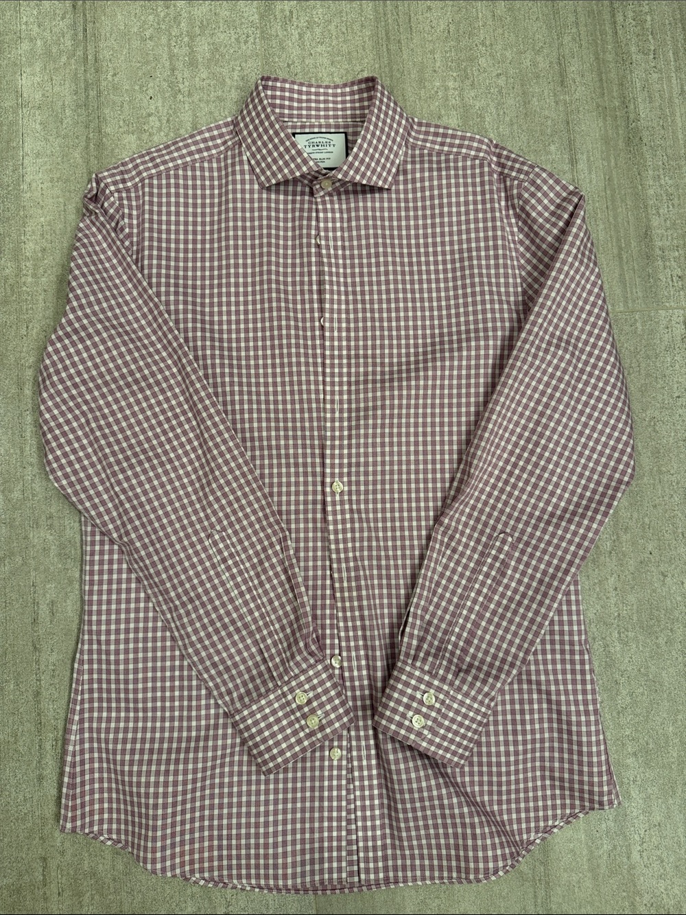 Charles Tyrwhitt Extra Slim Fit Non-Iron Check Dress Shirt 16/34